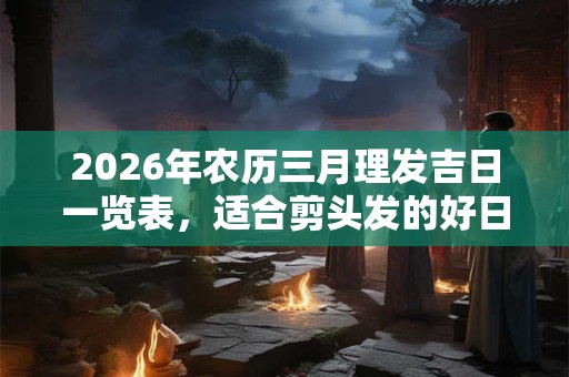 2026年农历三月理发吉日一览表,适合剪头发的好日子 2026年农历三月理发吉日一览表,适合剪头发的好日子