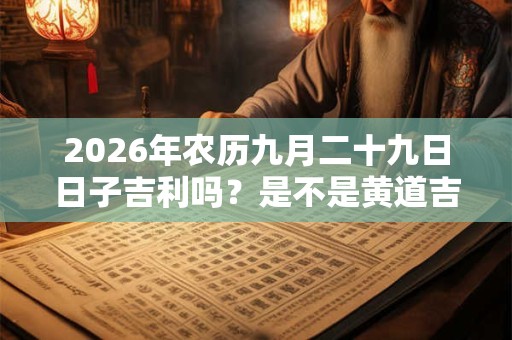 2026年农历九月二十九日日子吉利吗？是不是黄道吉日？