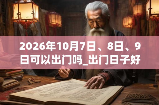 2026年10月7日、8日、9日可以出门吗_出门日子好吗