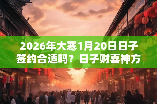 2026年大寒1月20日日子签约合适吗？日子财喜神方位？