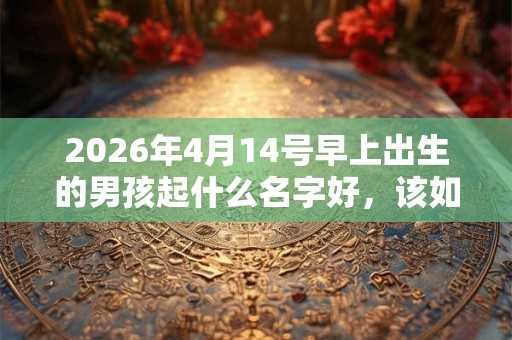 2026年4月14号早上出生的男孩起什么名字好，该如何取名？