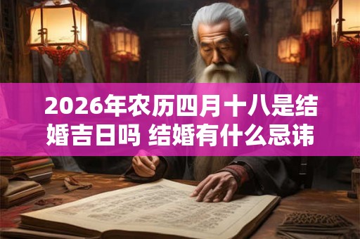 2026年农历四月十八是结婚吉日吗 结婚有什么忌讳
