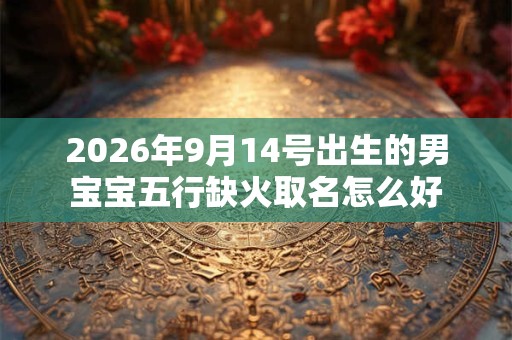 2026年9月14号出生的男宝宝五行缺火取名怎么好