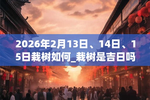 2026年2月13日、14日、15日栽树如何_栽树是吉日吗