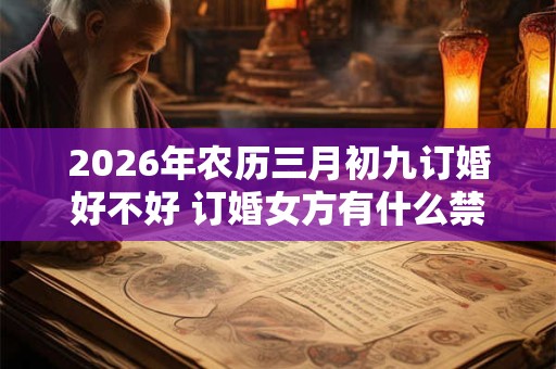 2026年农历三月初九订婚好不好 订婚女方有什么禁忌