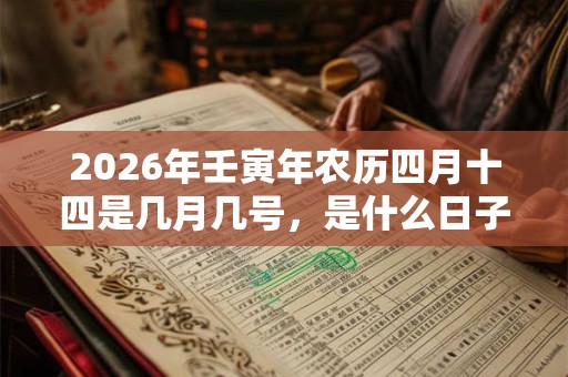 2026年壬寅年农历四月十四是几月几号,是什么日子? 2026年壬寅年农历四月十四是几月几号,是什么日子?