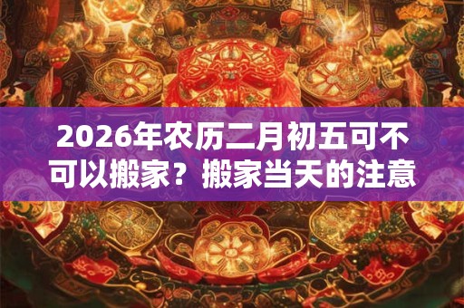 2026年农历二月初五可不可以搬家？搬家当天的注意事项