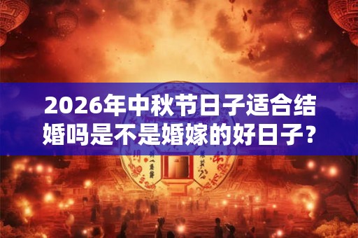 2026年中秋节日子适合结婚吗是不是婚嫁的好日子？
