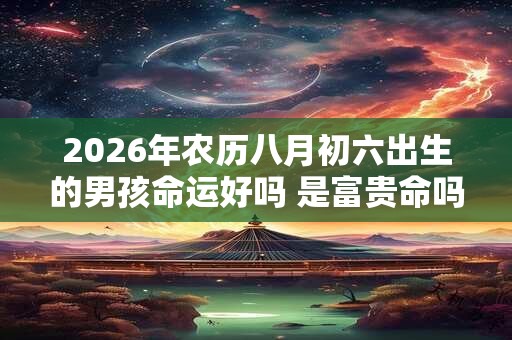 2026年农历八月初六出生的男孩命运好吗 是富贵命吗 2026年农历八月初六出生的男孩命运好吗 是富贵命吗