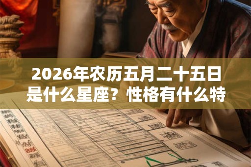 2026年农历五月二十五日是什么星座?性格有什么特点? 2026年农历五月二十五日是什么星座?性格有什么特点?