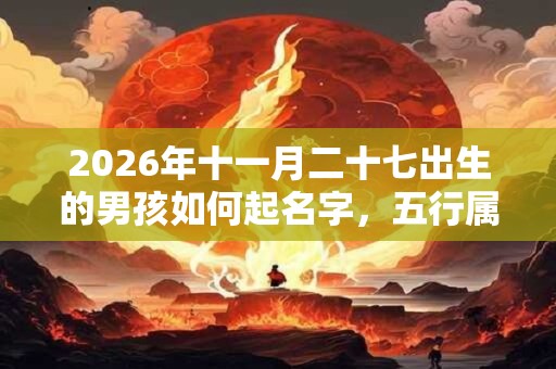 2026年十一月二十七出生的男孩如何起名字，五行属什么