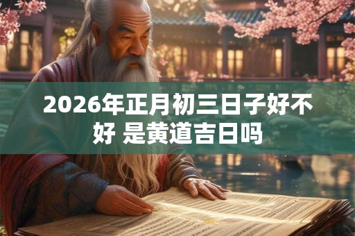 2026年正月初三日子好不好 是黄道吉日吗