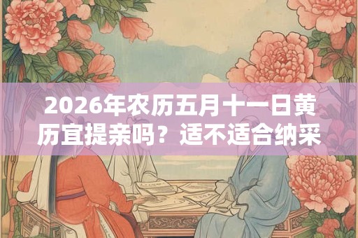 2026年农历五月十一日黄历宜提亲吗？适不适合纳采？