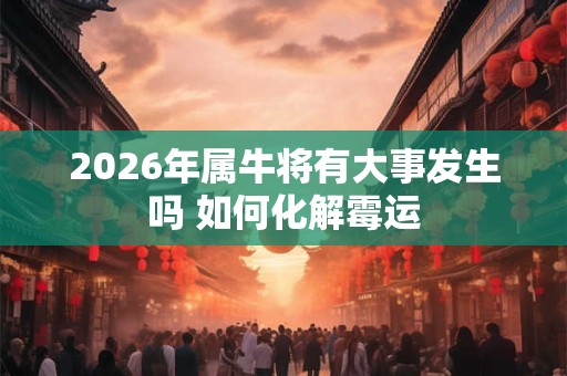 2026年属牛将有大事发生吗 如何化解霉运 2026年属牛将有大事发生吗 如何化解霉运
