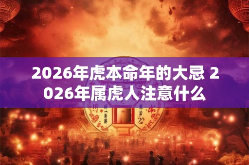 2026年虎本命年的大忌 2026年属虎人注意什么 2026年虎本命年的大忌 2026年属虎人注意什么