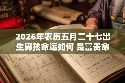 2026年农历五月二十七出生男孩命运如何 是富贵命吗