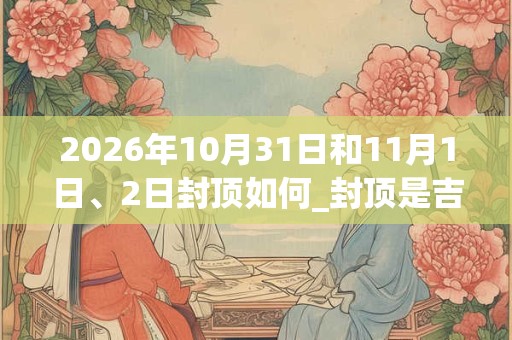 2026年10月31日和11月1日、2日封顶如何_封顶是吉日吗 2026年10月31日和11月1日、2日封顶如何_封顶是吉日吗