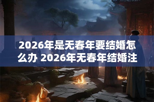 2026年是无春年要结婚怎么办 2026年无春年结婚注意事项