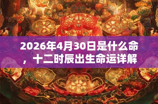 2026年4月30日是什么命,十二时辰出生命运详解 2026年4月30日是什么命,十二时辰出生命运详解
