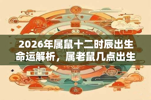2026年属鼠十二时辰出生命运解析，属老鼠几点出生最好？