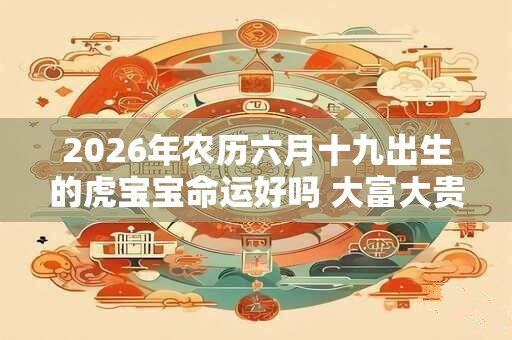 2026年农历六月十九出生的虎宝宝命运好吗 大富大贵吗