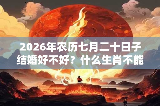 2026年农历七月二十日子结婚好不好？什么生肖不能结婚？