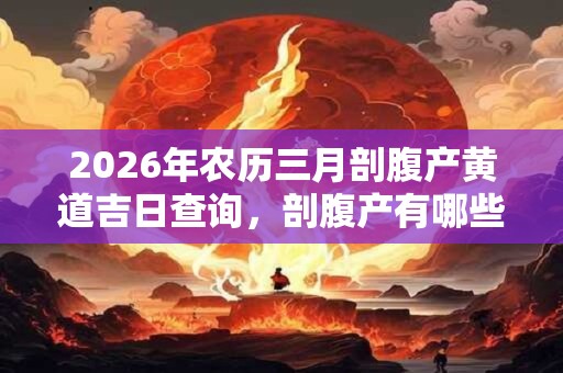 2026年农历三月剖腹产黄道吉日查询,剖腹产有哪些好处和坏处 2026年农历三月剖腹产黄道吉日查询,剖腹产有哪些好处和坏处