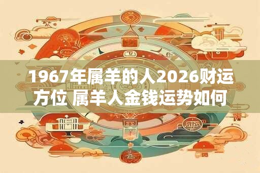 1967年属羊的人2026财运方位 属羊人金钱运势如何