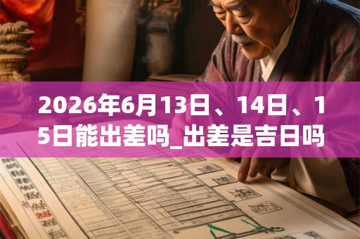 2026年6月13日、14日、15日能出差吗_出差是吉日吗