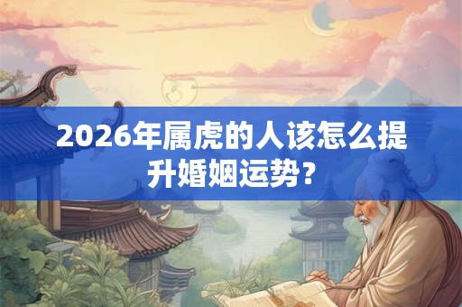2026年属虎的人该怎么提升婚姻运势？