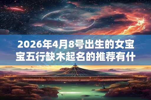 2026年4月8号出生的女宝宝五行缺木起名的推荐有什么