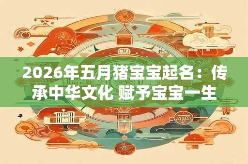 2026年五月猪宝宝起名：传承中华文化 赋予宝宝一生吉祥
