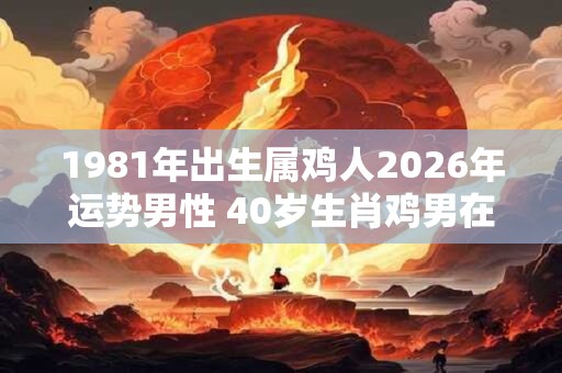 1981年出生属鸡人2026年运势男性 40岁生肖鸡男在2026年运气如何 1981年出生属鸡人2026年运势男性 40岁生肖鸡男在2026年运气如何