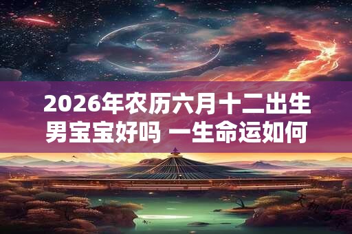 2026年农历六月十二出生男宝宝好吗 一生命运如何 2026年农历六月十二出生男宝宝好吗 一生命运如何
