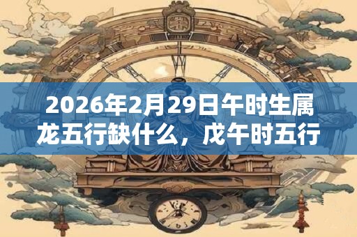 2026年2月29日午时生属龙五行缺什么,戊午时五行缺什么 2026年2月29日午时生属龙五行缺什么,戊午时五行缺什么