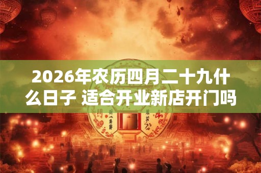 2026年农历四月二十九什么日子 适合开业新店开门吗 2026年农历四月二十九什么日子 适合开业新店开门吗