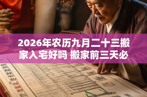 2026年农历九月二十三搬家入宅好吗 搬家前三天必须亮灯吗