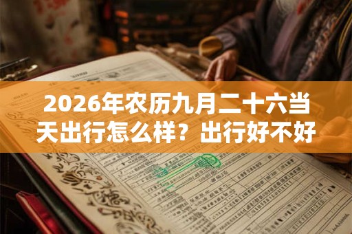 2026年农历九月二十六当天出行怎么样?出行好不好? 2026年农历九月二十六当天出行怎么样?出行好不好?