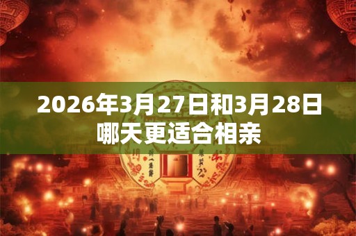 2026年3月27日和3月28日哪天更适合相亲