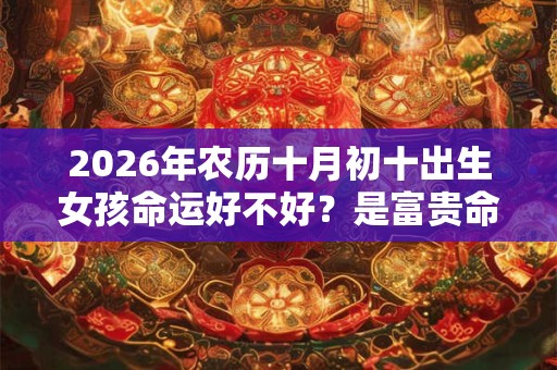 2026年农历十月初十出生女孩命运好不好？是富贵命吗？
