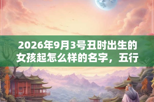 2026年9月3号丑时出生的女孩起怎么样的名字，五行属什么