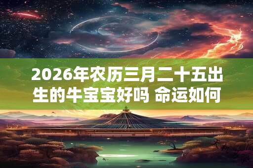 2026年农历三月二十五出生的牛宝宝好吗 命运如何