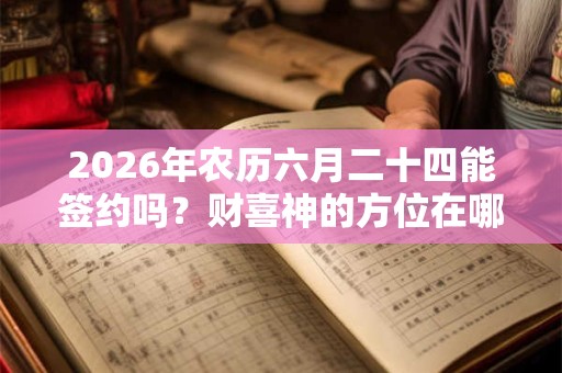 2026年农历六月二十四能签约吗？财喜神的方位在哪？