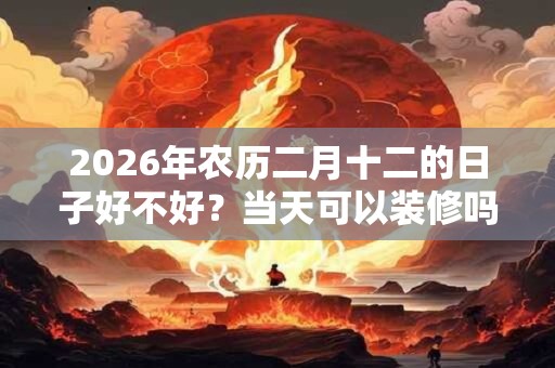2026年农历二月十二的日子好不好？当天可以装修吗？
