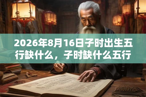 2026年8月16日子时出生五行缺什么，子时缺什么五行