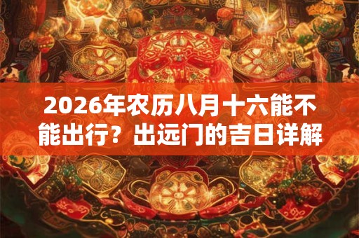 2026年农历八月十六能不能出行？出远门的吉日详解！