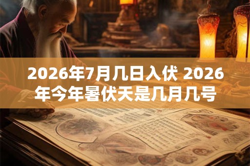 2026年7月几日入伏 2026年今年暑伏天是几月几号