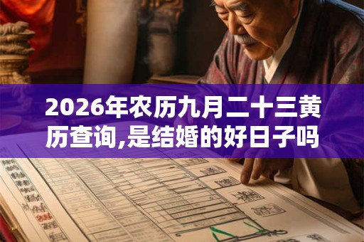 2026年农历九月二十三黄历查询,是结婚的好日子吗？