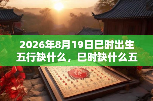 2026年8月19日巳时出生五行缺什么,巳时缺什么五行 2026年8月19日巳时出生五行缺什么,巳时缺什么五行