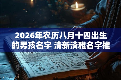 2026年农历八月十四出生的男孩名字 清新淡雅名字推荐